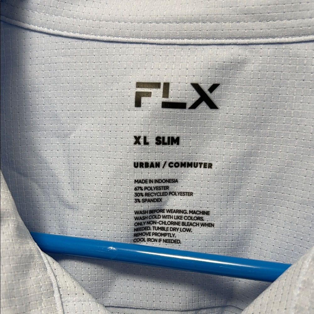 Men's Blue Slim Dress Shirt - Picture 4 of 6